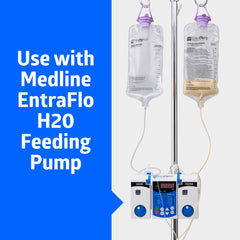 EntraFlo H2O Pump Feeding Spike Set with ENFit Connector - 1000mL Flush Bag - Latex-Free Enteral Feeding System