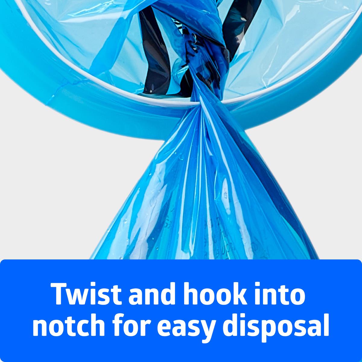 Medline Clean Sack Emesis Bag, 36 oz - Graduated Medical Grade Disposable Vomit Bags with Tie-Off Ring (Blue)