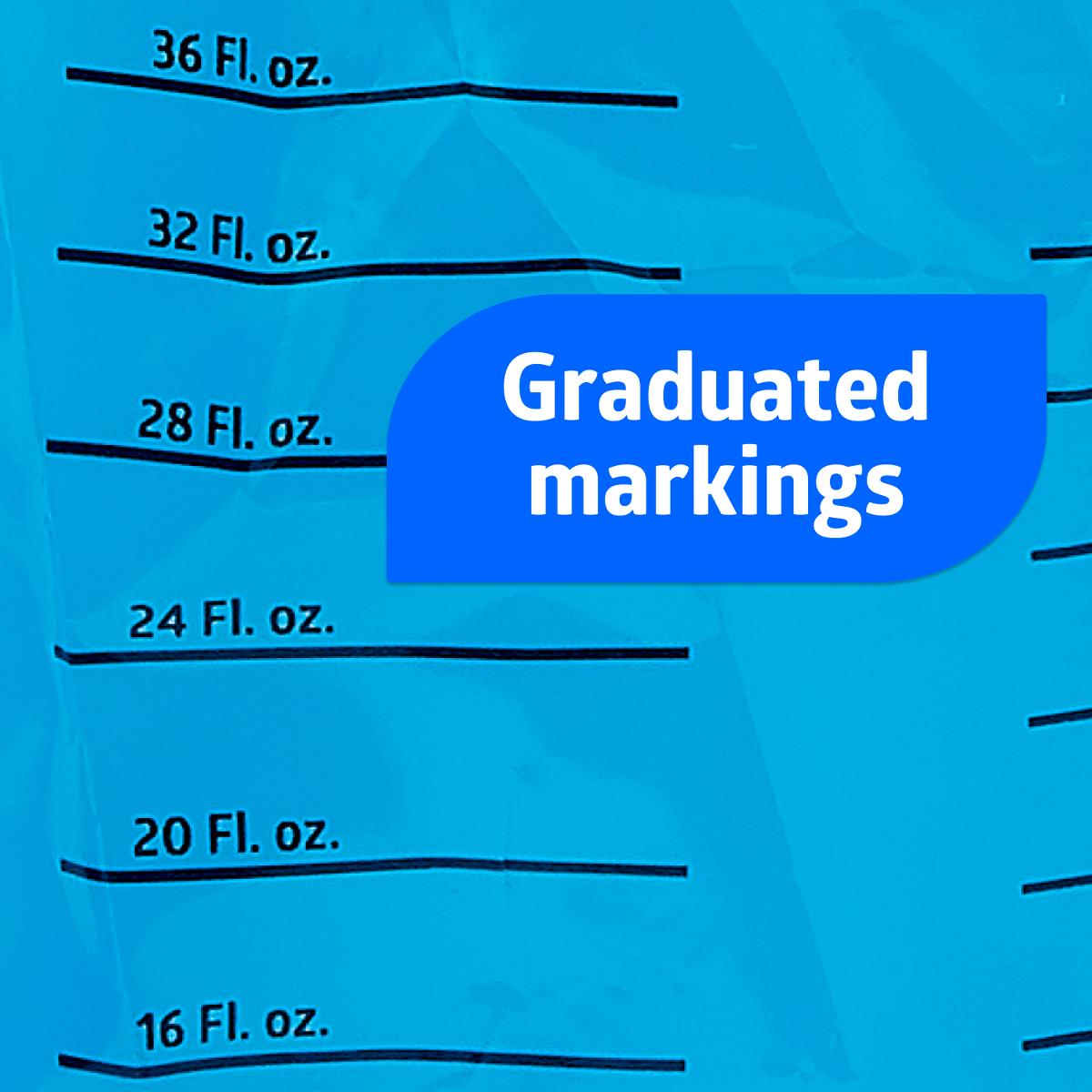 Medline Clean Sack Emesis Bag, 36 oz - Graduated Medical Grade Disposable Vomit Bags with Tie-Off Ring (Blue)