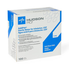Addipak Sterile Water Unit-Dose 5mL Vials - Color-Coded for Respiratory & Aerosol Therapy