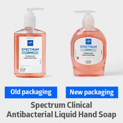 Spectrum Clinical Antibacterial Liquid Hand Soap - BZK Formula with Moisturizers (Multiple Sizes)
