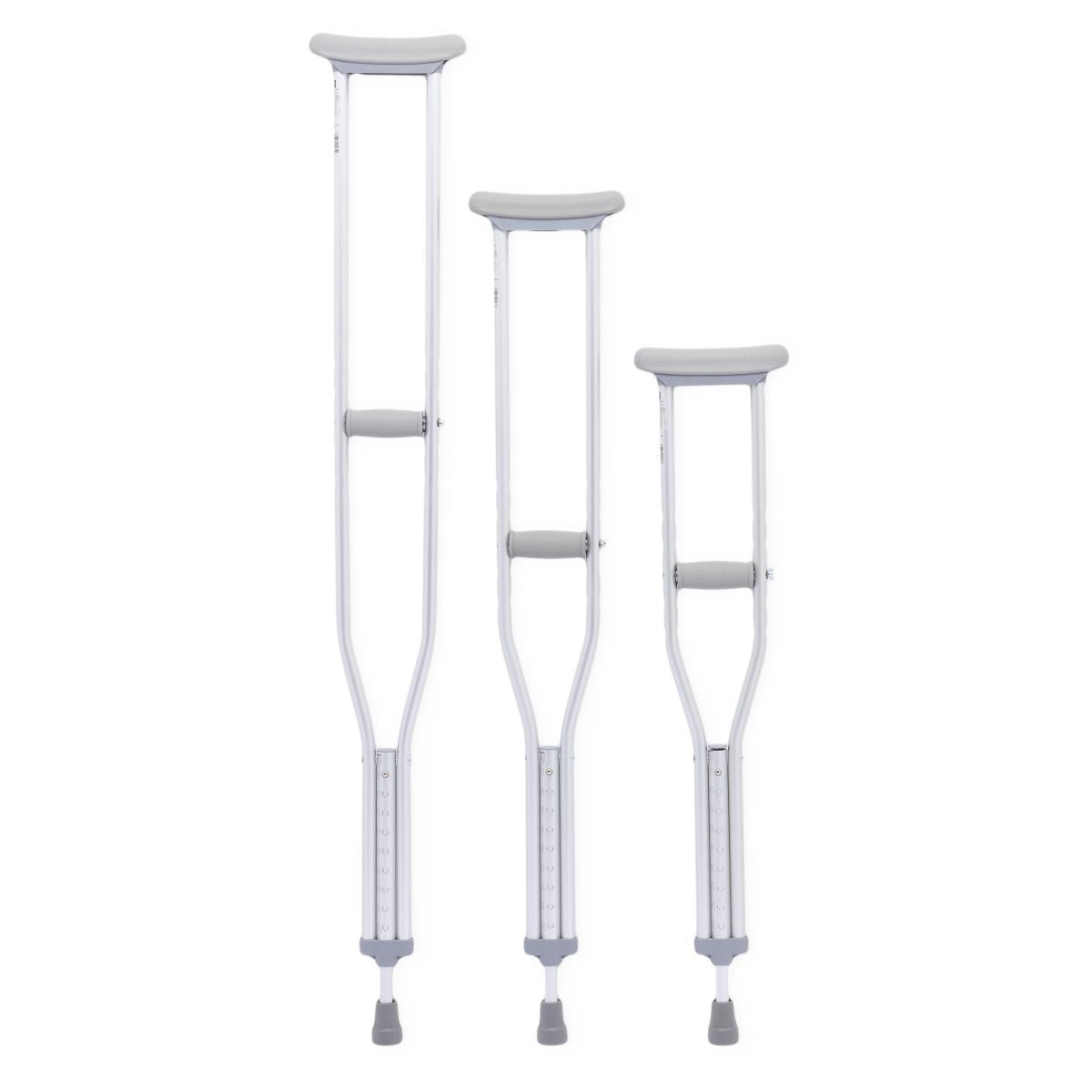 Guardian Standard Aluminum Push-Button Crutches - Adjustable Mobility Aid for Adults & Youth