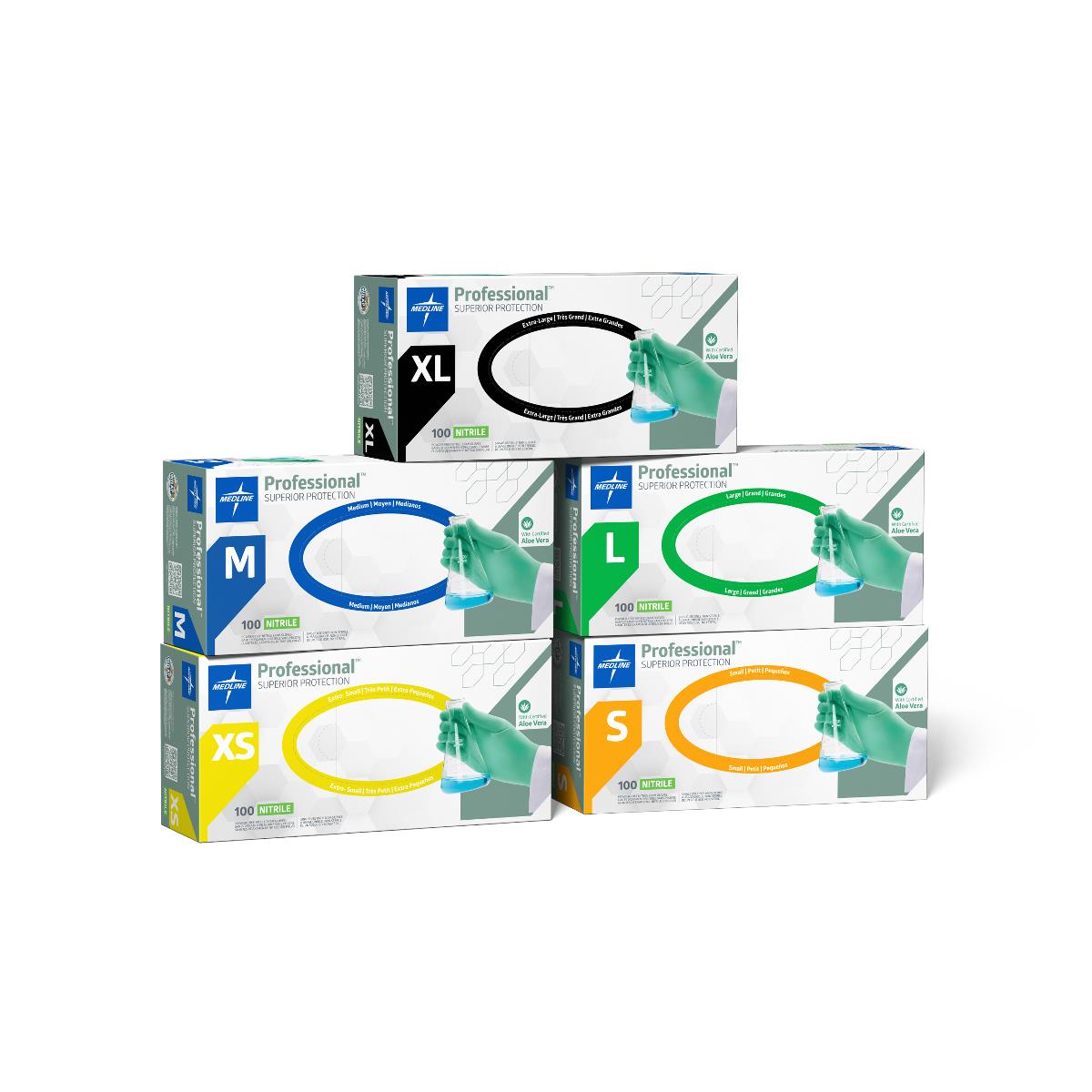 Professional Powder-Free Textured Nitrile Exam Gloves with Aloe - Medical Grade Protection