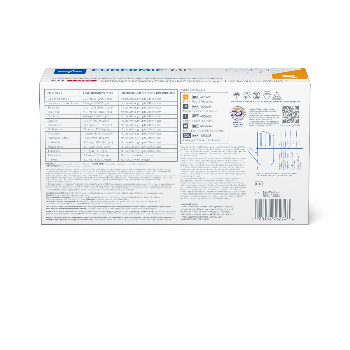 Eudermic MP Powder-Free 12" High-Risk Latex Exam Gloves - Extended Cuff Protection for Medical & Laboratory Use