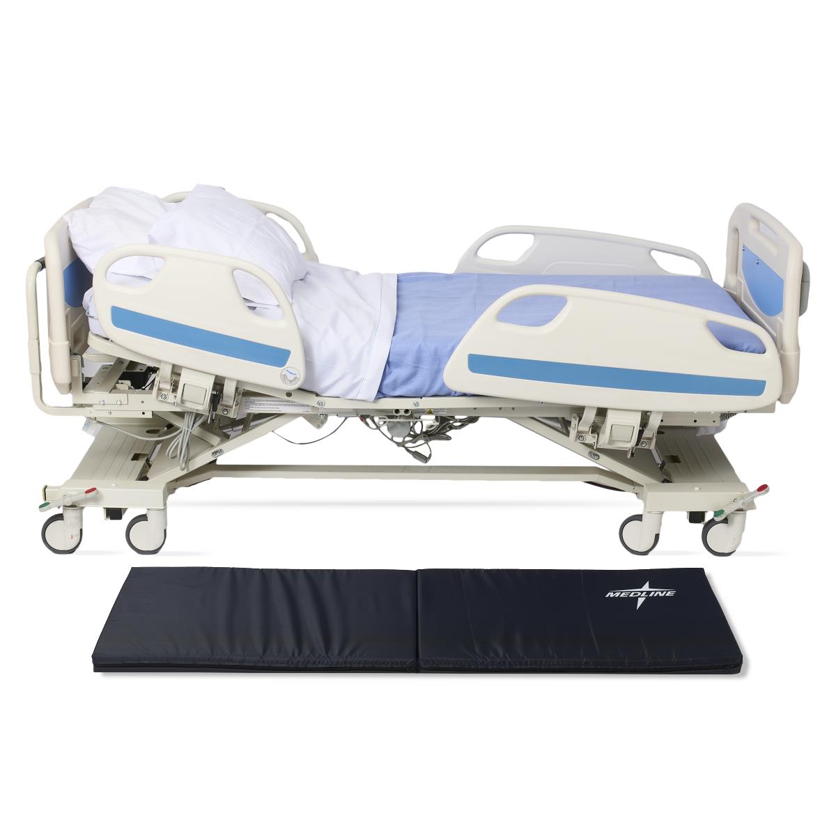 Medline Bi-Fold Vinyl Fall Mat - Premium Patient Safety Cushion for Hospital & Home Care (24x66, 36x66 Available)