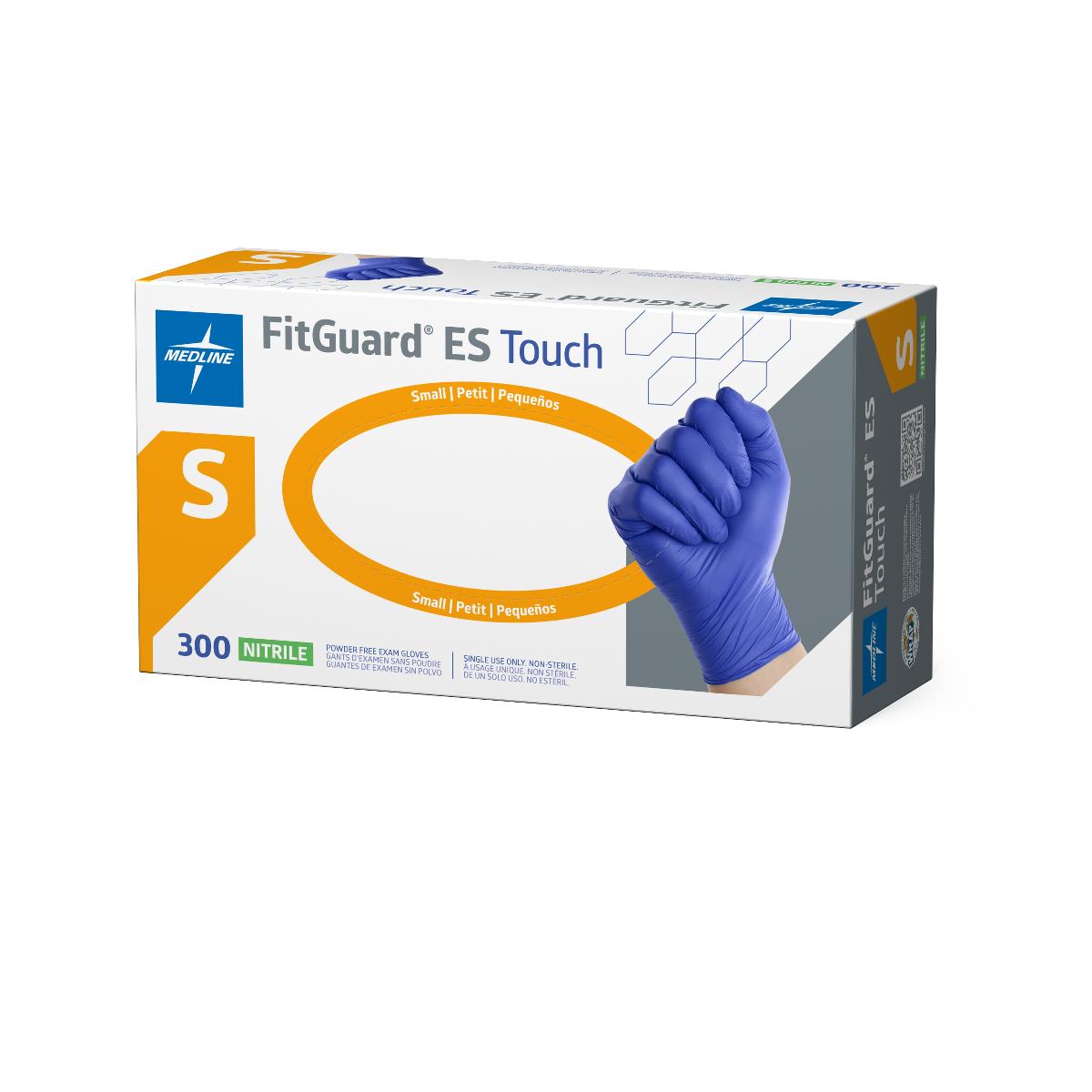 Medline FitGuard ES Touch Nitrile Exam Gloves - Powder-Free, Latex-Free, Chemotherapy-Tested Medical Grade Protection
