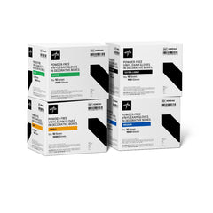 Medline Designer Boxed Vinyl Exam Gloves - Clear, Powder-Free Medical Grade Disposable Gloves
