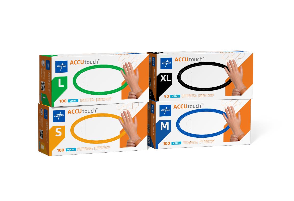 Accutouch Synthetic Exam Gloves - Powder-Free Vinyl Medical Examination Gloves for Healthcare Professionals