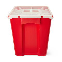 Large PG-II Medical Waste and Sharps Container - DOT Compliant, Puncture-Resistant with Locking Lid