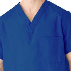 Unisex Reversible V-Neck Scrub Top - 2 Pockets, Cotton Blend