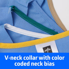 Medline Encore Unisex Reversible V-Neck 2-Pocket Scrub Top - Ceil Blue
