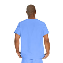 Performax Unisex Reversible V-neck Scrub Top - Moisture-Wicking Medical Scrubs with Dual Pockets