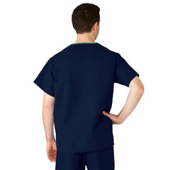 AngelStat Unisex Reversible V-Neck Scrub Top - Professional Medical Uniform with Dual Pockets