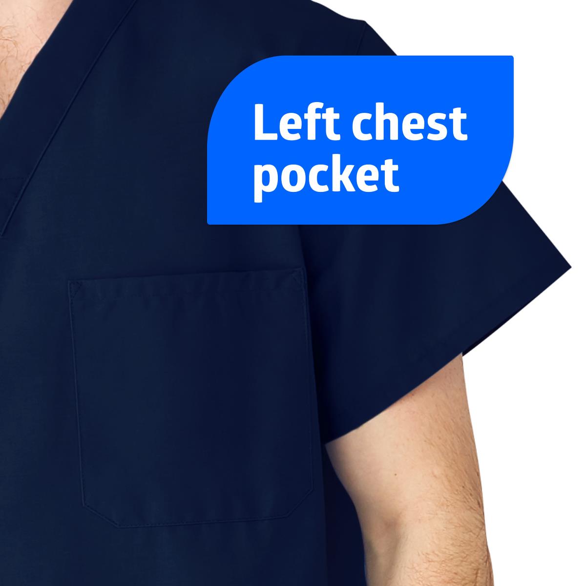 AngelStat Unisex Reversible V-Neck Scrub Top - Professional Medical Uniform with Dual Pockets