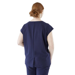 Women's Scrub Tunic Tops with Notch Collar - Professional Medical Uniform Top