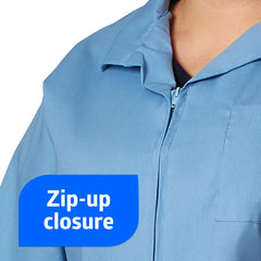 Unisex Zip Front Smock - Professional Medical Scrub Top with Pockets