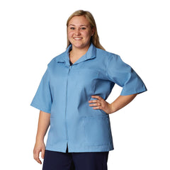 Unisex Zip Front Smock - Professional Medical Scrub Top with Pockets