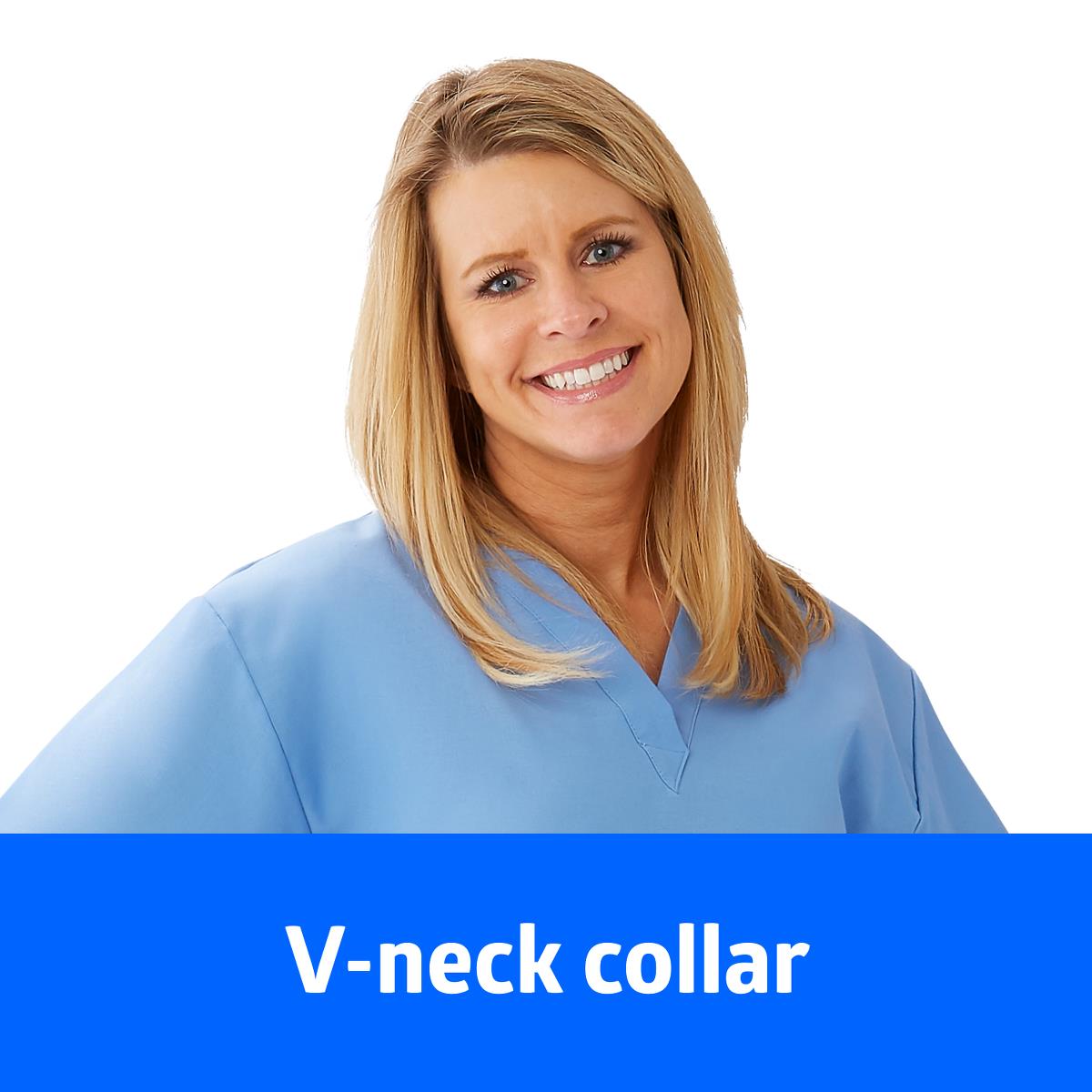 Women's V-Neck Tunic Scrub Top - Premium Cotton Polyester Blend Medical Uniform