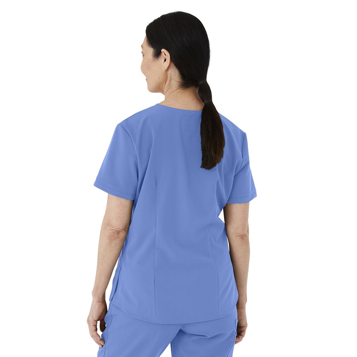 Women's V-Neck Scrub Top with 3 Pockets - Professional Medical Uniform