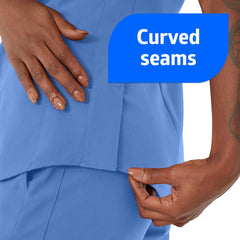 Women's V-Neck Scrub Top with 3 Pockets - Professional Medical Uniform