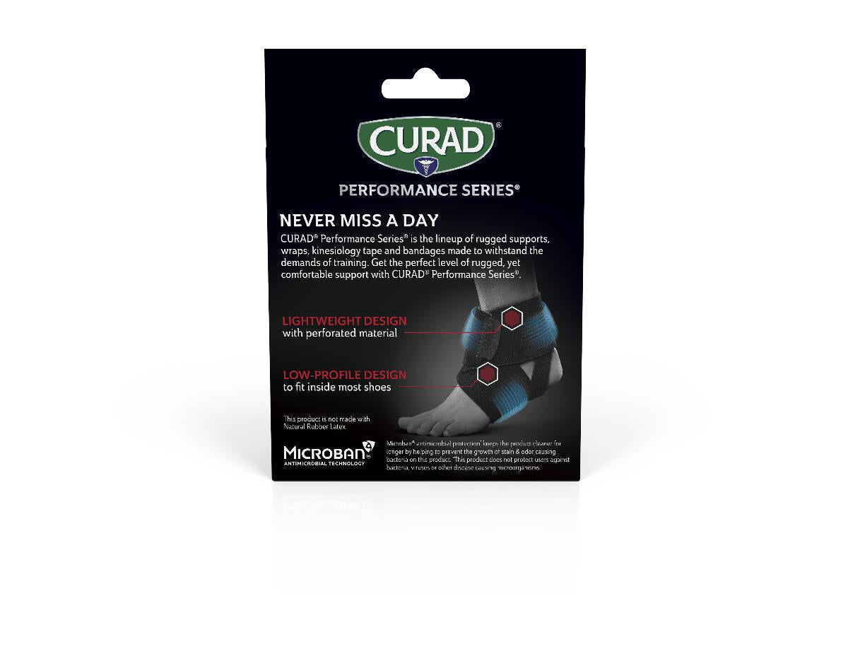 Curad Performance Series Ironman Adjustable Ankle Wrap - Universal Size Black