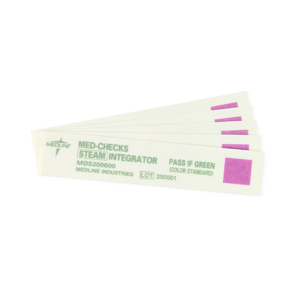 Medline Class 5 Steam Integrator Strips - Chemical Indicator for Steam Sterilization