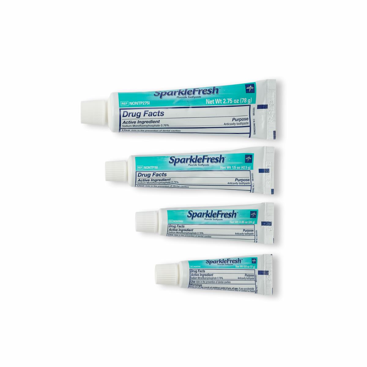 Medline Mint Toothpaste 0.6 oz Tube - Cavity Protection & Fresh Breath