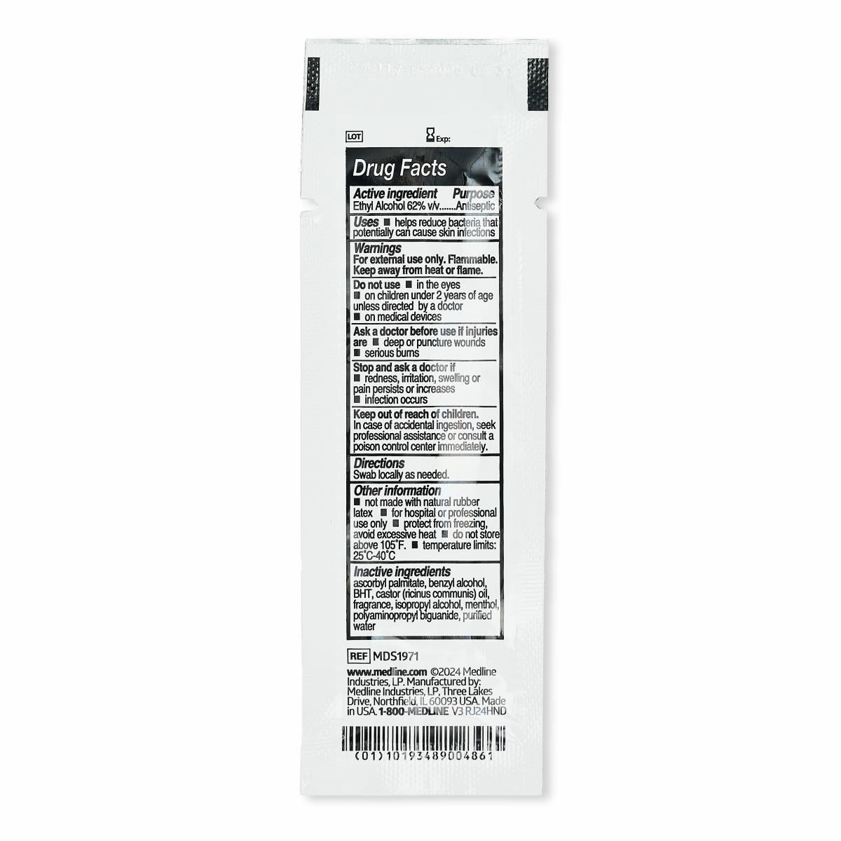 Nasal Antiseptic Swabs - 62% Ethyl Alcohol Decolonization Swabs with Kiwi-Blossom Scent