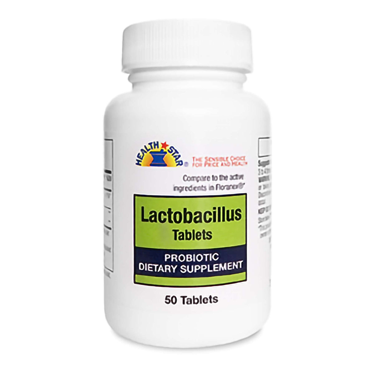 Health Star Lactobacillus Probiotic Supplement Tablets - 50 Count for Infant Colic Relief