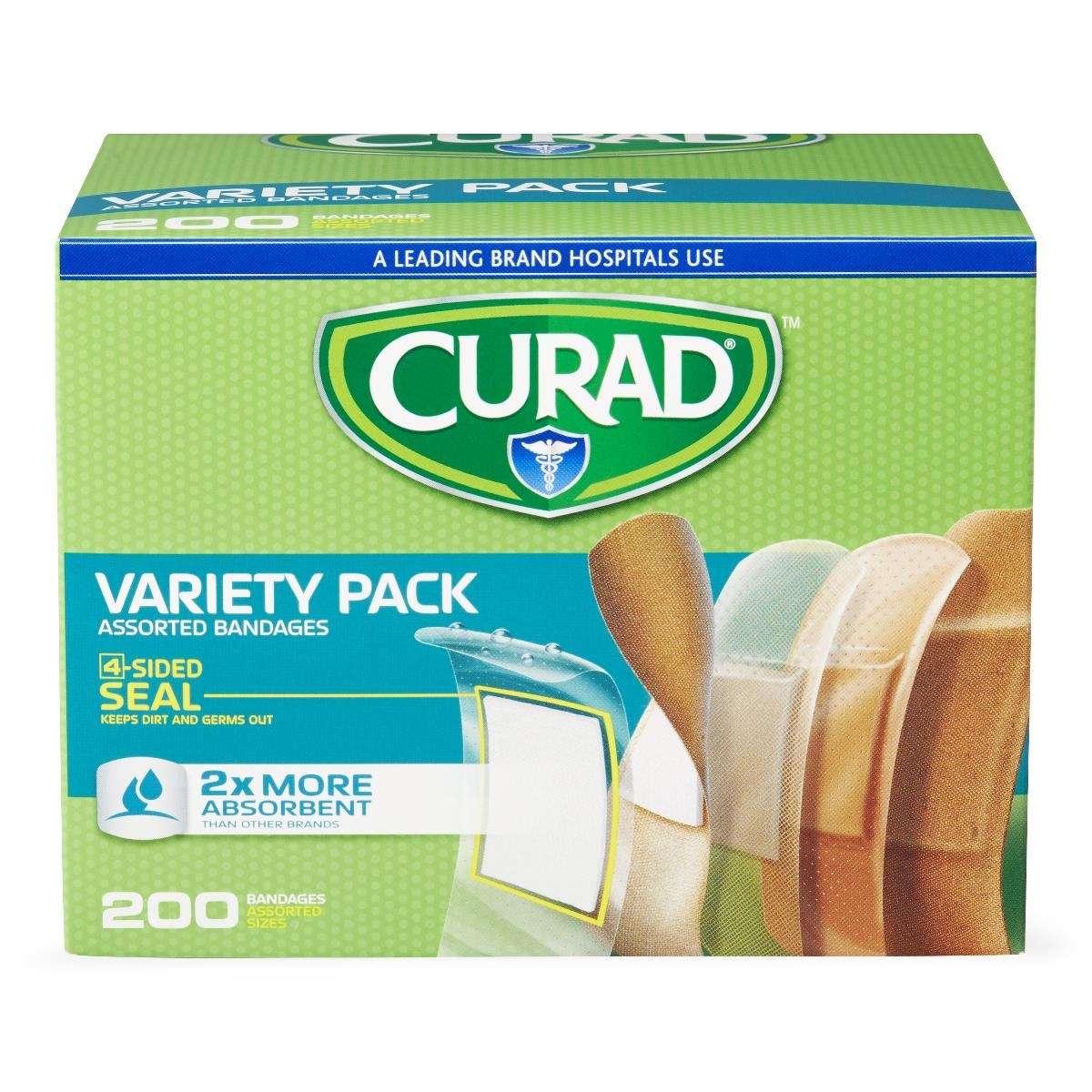 Curad Variety Pack Assorted Bandages - Multi-Size First Aid Wound Care Kit