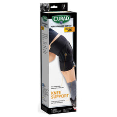 Performance Series Knee Support with Microban - Universal Fit Compression Brace for Seniors