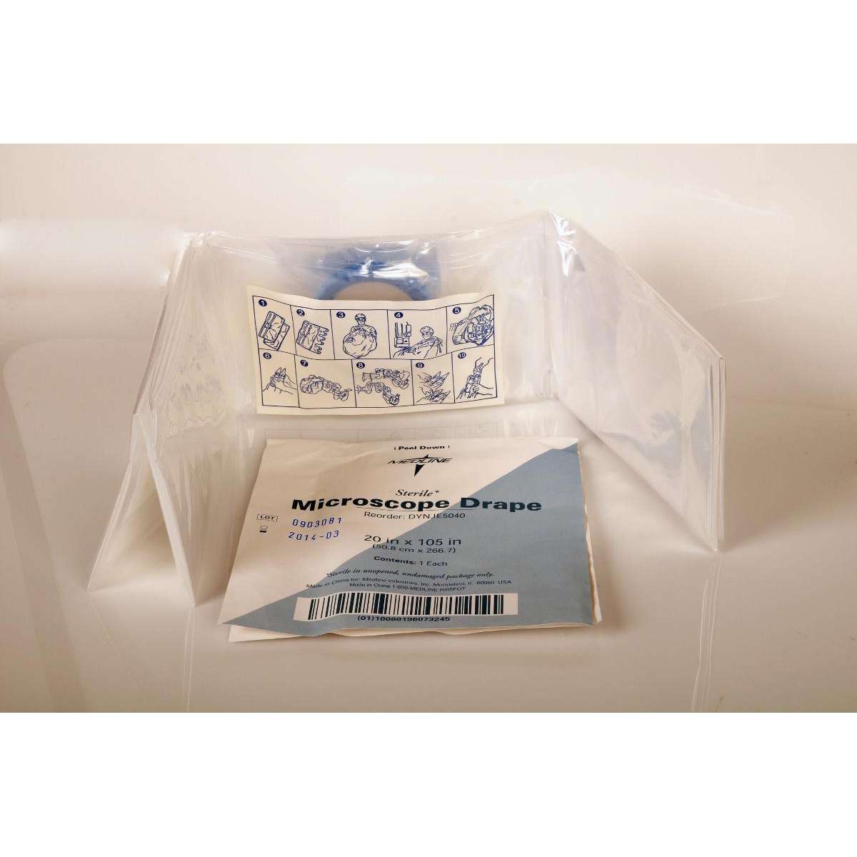 Medline Invisishield 48mm Sterile Surgical Microscope Drape - Case of 20