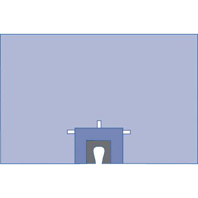 Shoulder Split Drape with Hook and Loop Line Holders - SMS Fabric - Case of 8