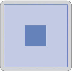 Invisishield Incise Surgical Drape with Adhesive - 6.5" x 7.5" Ophthalmic Drape (Case of 40)