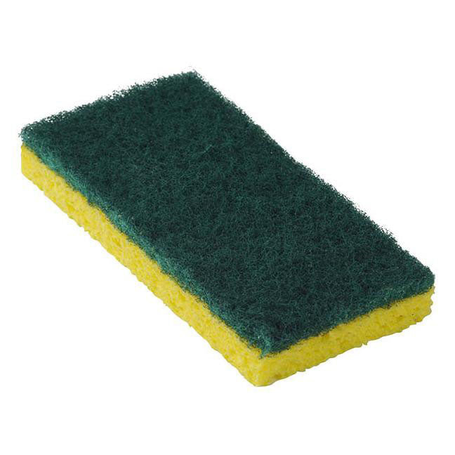 Medline Medium-Duty Scrubbing Sponge, Green - Professional Dual-Sided Cleaning Sponge (Case of 20)