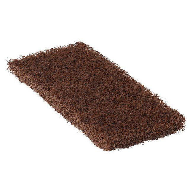 Heavy Duty Utility Pads, Brown, 4.5 x 10 Inch - Professional Grade Cleaning Pads (Case of 20)
