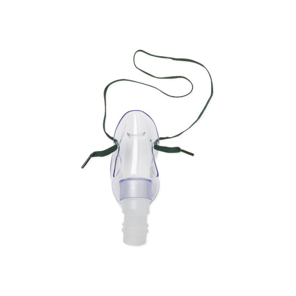 Medical Aerosol Mask with Adjustable Head Strap - Clear Elongated Design for Single Patient Use