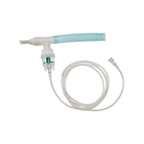 Handheld Nebulizer Kit with Mouthpiece - Small Volume 7ft Oxygen Tube & 6in Reservoir - Medical Grade Respiratory Treatment System
