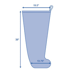 Medline Saf-T-Blend Surgical Legging - Misty Green Boot Style with Drawstring (19.5" x 39") - 1 Dozen