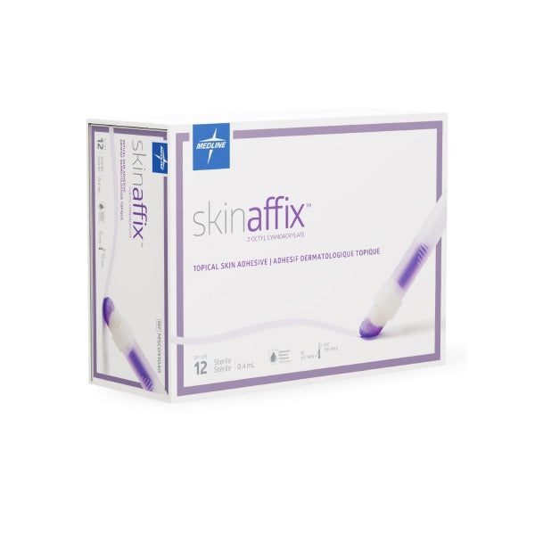 Skin Affix Sterile Liquid Topical Skin Adhesive - 2-Octyl Cyanoacrylate - Dome Applicator - USP Controlled