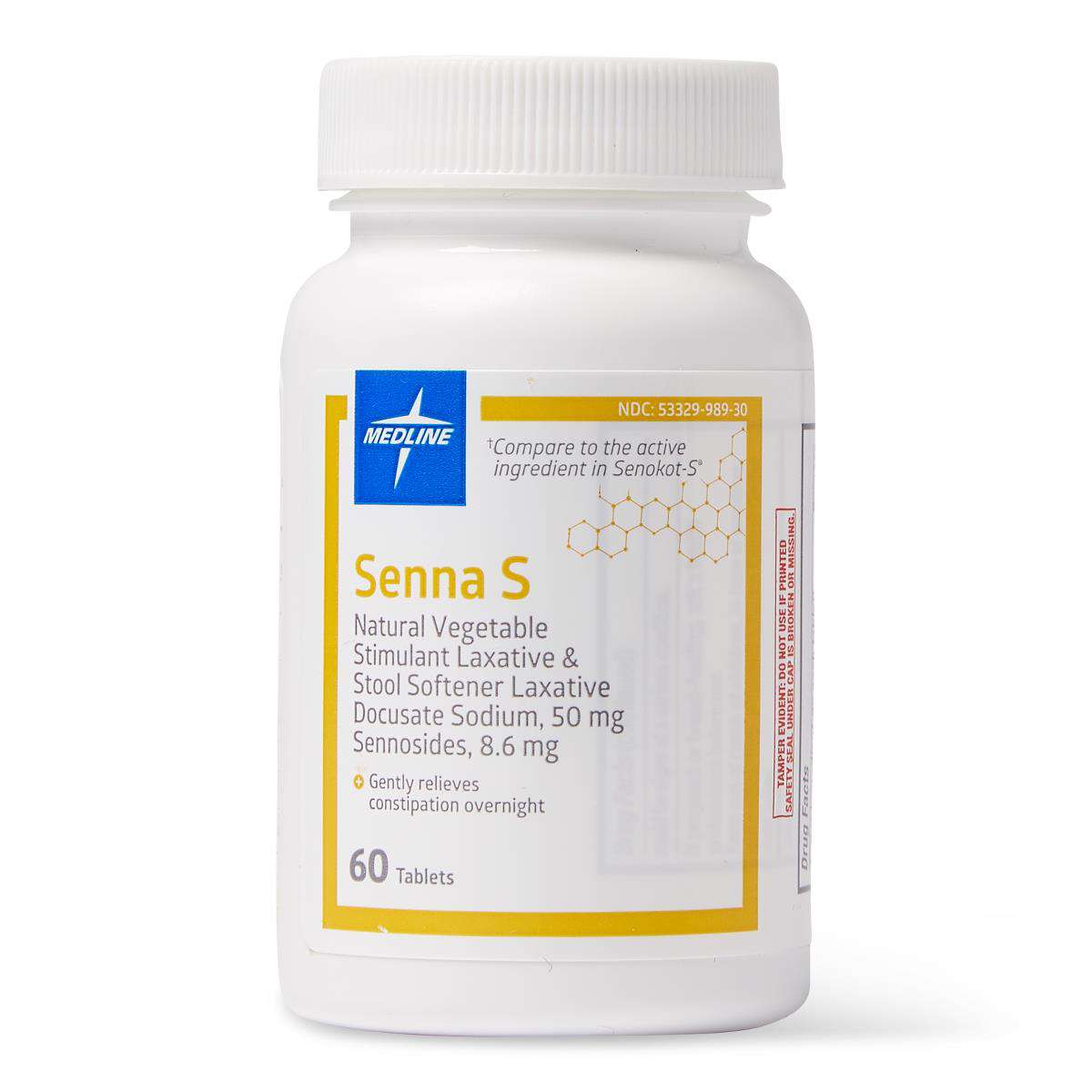Senna-S Dual-Action Laxative and Stool Softener Tablets - Natural Overnight Constipation Relief