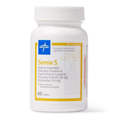 Senna-S Dual-Action Laxative and Stool Softener Tablets - Natural Overnight Constipation Relief