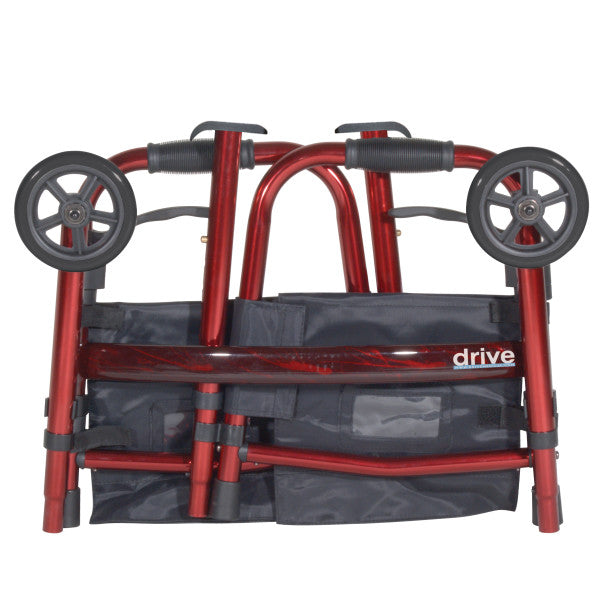 Deluxe Folding Travel Walker with 5" Wheels