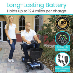 4 Wheel Mobility Scooter - Electric Powered with Seat for Seniors
