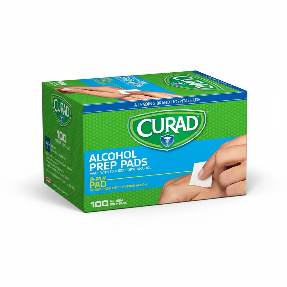 Alcohol Prep Pads Box 45-Degree Angle