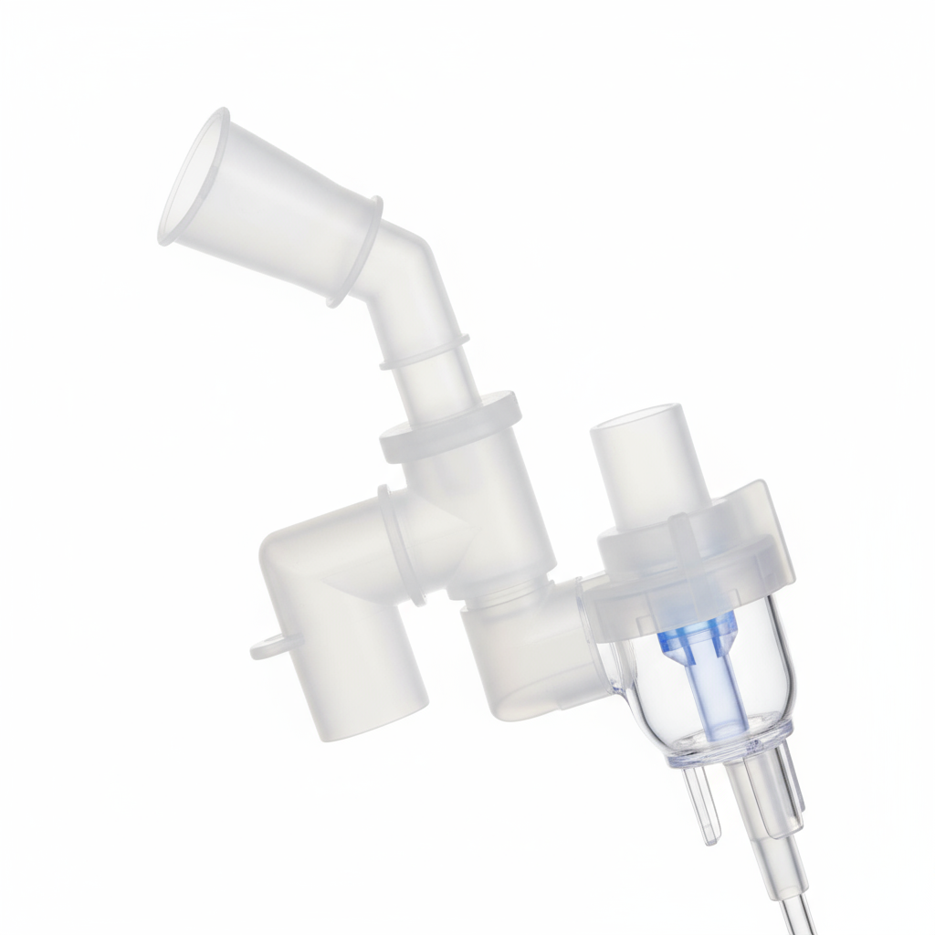 Angled elbow and mouthpiece assembly