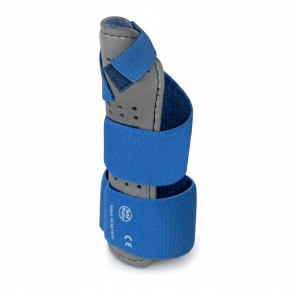 Angled view of thumb splint