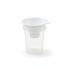 Angled view showing container fit