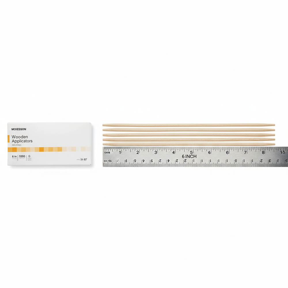 Applicators with ruler showing 6-inch length