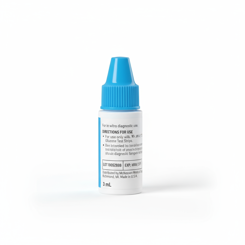 Back label of control solution